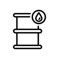 ícone de glifo de barril de óleo vetor
