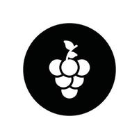 ícone de glifo de uvas vetor