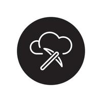 ícone de glifo de mineração em nuvem