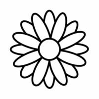 ícone de flor de calêndula line.eps vetor