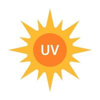 ícone de radiação uv símbolo de luz ultravioleta solar para design gráfico, logotipo, site, mídia social, aplicativo móvel, ilustração de interface do usuário. vetor