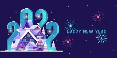 desejamos a você um feliz ano novo 2022 vetor
