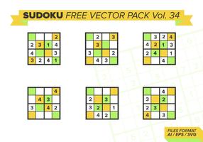 pacote de vetor livre de sudoku vol. 34