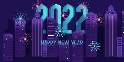 desejamos a você um feliz ano novo 2022 vetor