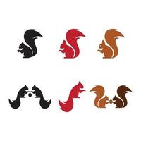 esquilo logotipo modelo ilustração design vetor