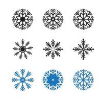 ilustração do modelo de logotipo de flocos de neve vetor