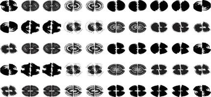 mão desenhado horizontal oval forma negrito 50-2 vetor