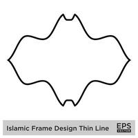 islâmico quadro, Armação Projeto fino linha vetor