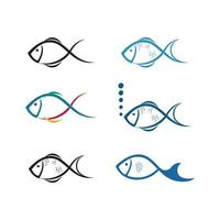 ícone de peixe ilustração vetorial design de modelo de logotipo vetor