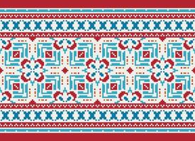 Cruz ponto. pixel. geométrico étnico oriental desatado padronizar tradicional fundo. estilo asteca abstrato vetor ilustração. Projeto para têxtil, cortina, tapete, papel de parede, roupas, invólucro