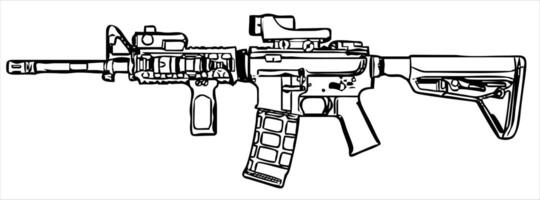 rifle m4 vetor