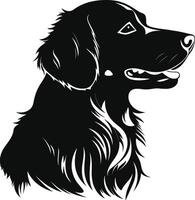 vetor silhueta dourado retriever Preto cachorro logotipo vetor