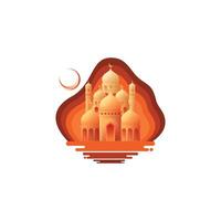 masjid logotipo Projeto modelo mesquita vetor logotipo