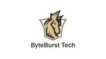 explosão de bytes tecnologia logotipo vetor Projeto