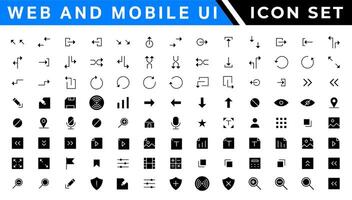 ui ícones definir. vetor. para móvel, rede, social meios de comunicação, negócios. do utilizador interface elementos para Móvel aplicativo. simples moderno Projeto. vetor