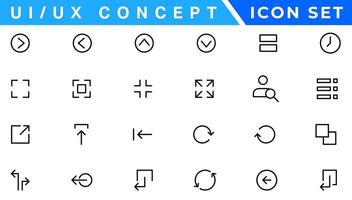 ui ux conceito ícone definir, do utilizador interface ícone conjunto coleção. vetor