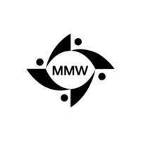 mmw logotipo. m m W Projeto. branco mmw carta. mmw, m m W carta logotipo Projeto. inicial carta mmw carta logotipo definir, ligado círculo maiúscula monograma logotipo. m m W carta logotipo vetor Projeto. pró vetor