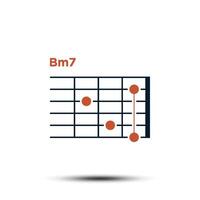 bm7, básico guitarra acorde gráfico ícone vetor modelo