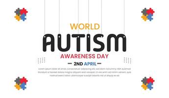 brilhando luz em autismo, consciência e aceitação mundo autismo dia vetor