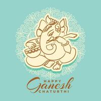 hindu Deus senhor ganesha Projeto para ganesh chaturthi festival vetor