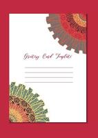 mandala oriental template card vetor