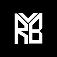 rb carta logotipo Projeto em Preto fundo. rb criativo iniciais carta logotipo conceito. rb carta Projeto. vetor