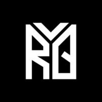 rq carta logotipo Projeto em Preto fundo. rq criativo iniciais carta logotipo conceito. rq carta Projeto. vetor