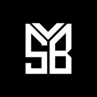 sb carta logotipo Projeto em Preto fundo. sb criativo iniciais carta logotipo conceito. sb carta Projeto. vetor