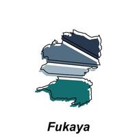 mapa cidade do fukaya geométrico moderno projeto, adequado para seu companhia vetor