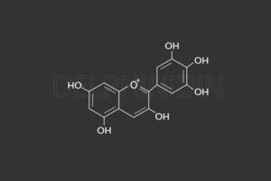 delfinidina molecular esquelético químico Fórmula vetor