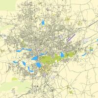 cidade mapa do Coimbatore, tamil nadu, Índia vetor