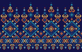 geométrico formas dentro tons do azul Formato uma recorrente padronizar em tecido. Projeto para étnica,tecido,motivo,tribal,listra,ornamentais,mexicano,repetir,triângulo,tapete,bordado,retrô,ilustração,padrão. vetor