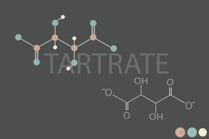 tartarato molecular esquelético químico Fórmula vetor