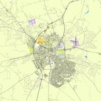 cidade mapa do Bloemfontein, sul África vetor