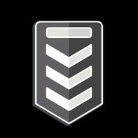 ícone sargento. relacionado para militares e exército símbolo. lustroso estilo. simples Projeto ilustração vetor