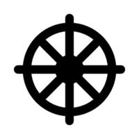 budista roda darmas místico religioso símbolo vetor