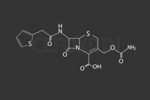 cefoxitina molecular esquelético químico Fórmula vetor