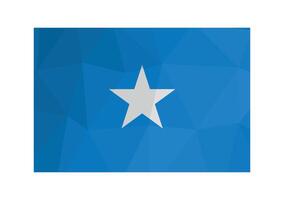 vetor ilustração. oficial símbolo do solmália. nacional bandeira com branco Estrela em azul fundo. Projeto dentro baixo poli estilo com triangular formas