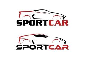 conceito de design de logotipo relacionado ao supercarro vetor