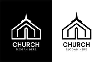 ai gerado têmpora logotipo ícone símbolo Igreja torre religião construção logotipo Projeto minimalista moderno modelo vetor