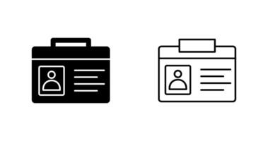 ícone de vetor de cartão de identificação