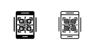 ícone de vetor de código qr