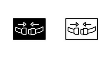 ícone de vetor de cinto de segurança