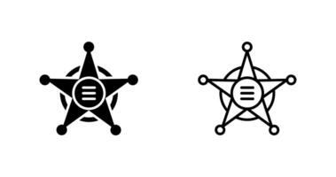 ícone de vetor de distintivo de xerife