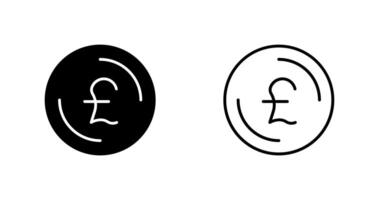 ícone de vetor de símbolo de libra
