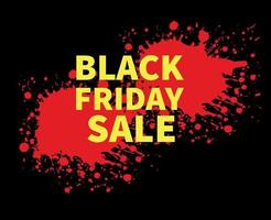 black friday design vector day 29 de novembro feriado marketing amarelo e vermelho ilustração abstrata de venda com fundo preto