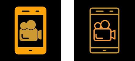 ícone de vetor de câmera de vídeo