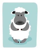 vetor de animais cordeiro ovelha vintage