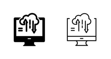 ícone de vetor de transferência de dados
