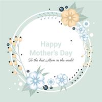Cartão do dia das mães do vetor